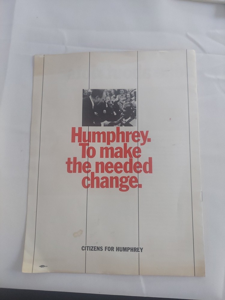 Hubert Humphrey Marshall Plan For Cities Large Format Pamphlet