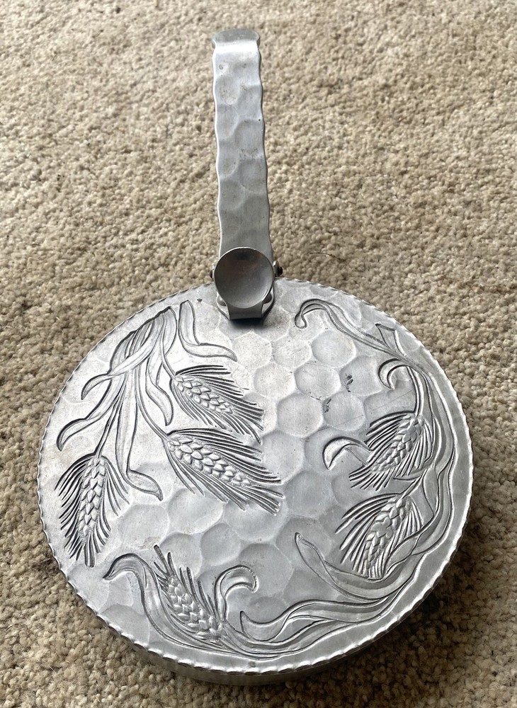Vintage Silver-Plated, Etched Kraftware Silent Butler Medium