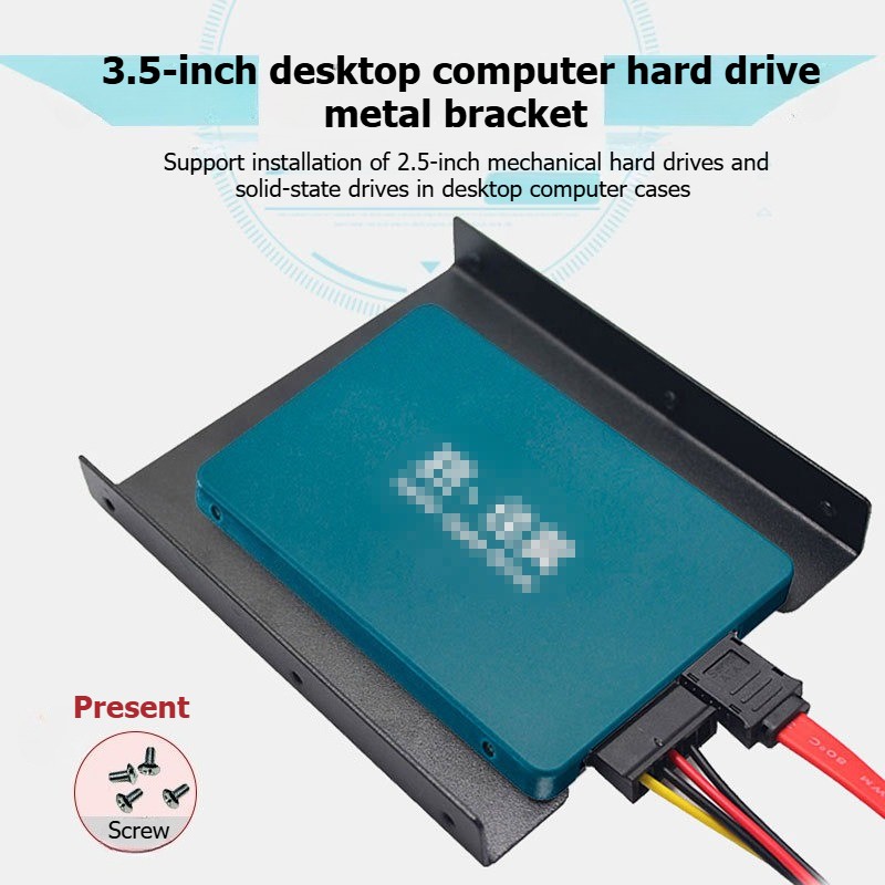 2Pcs 2.5-inch SSD to 3.5-inch Solid State Drive Conversion Bracket Kit