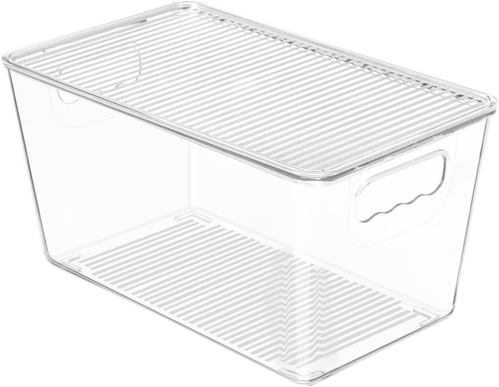 6-Piece Clear Stackable Storage Container Set (with Lids)