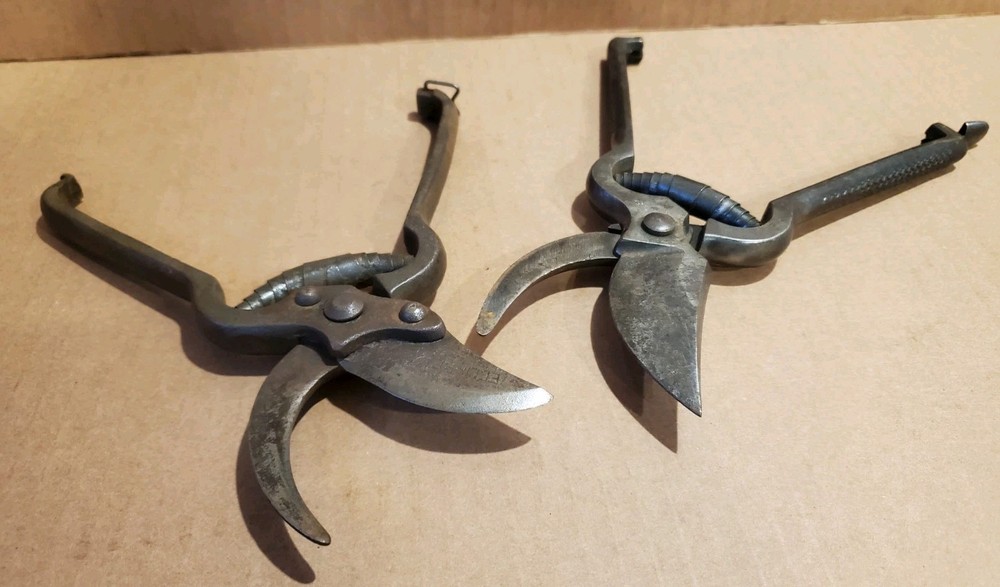 2 Vintage Hand Pruning Shears,Eclipse,Other,Old Garden Tools