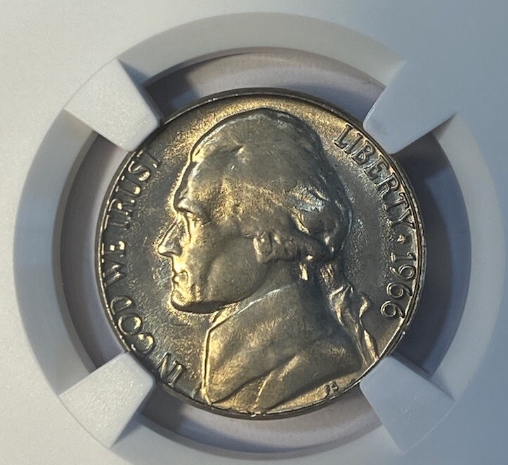 🔥 1966 JEFFERSON NICKEL 5C MS 65 NGC 🔥
