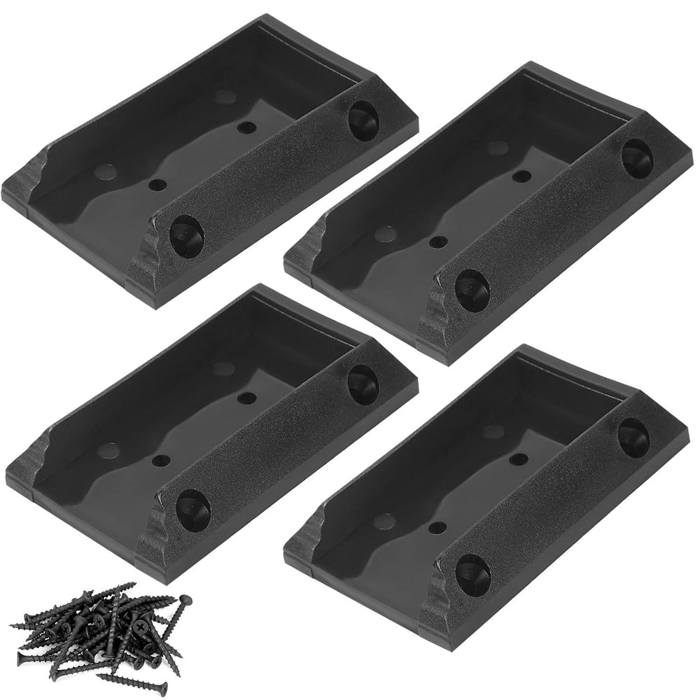 Deck Railing Brackets for 2x4 Wood Posts with Screws 4 Pack