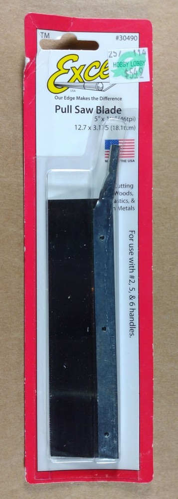 Excel 30490 Pull Saw Blade 5 x 1 1/4" 46 TPI