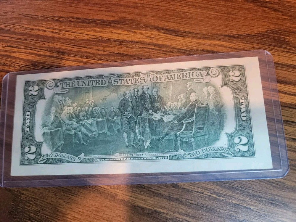 2009 Two Dollar Bill**SLIGHTLY OFF CENTER FRONT & Back - CRISP
