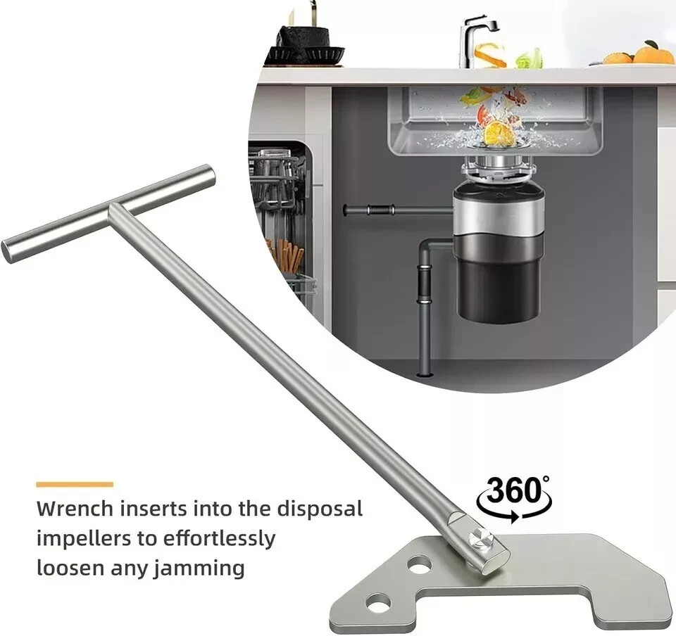 Garbage Disposer Unjamming Wrench Silver Garbage Disposal Wrench Tool Garbage