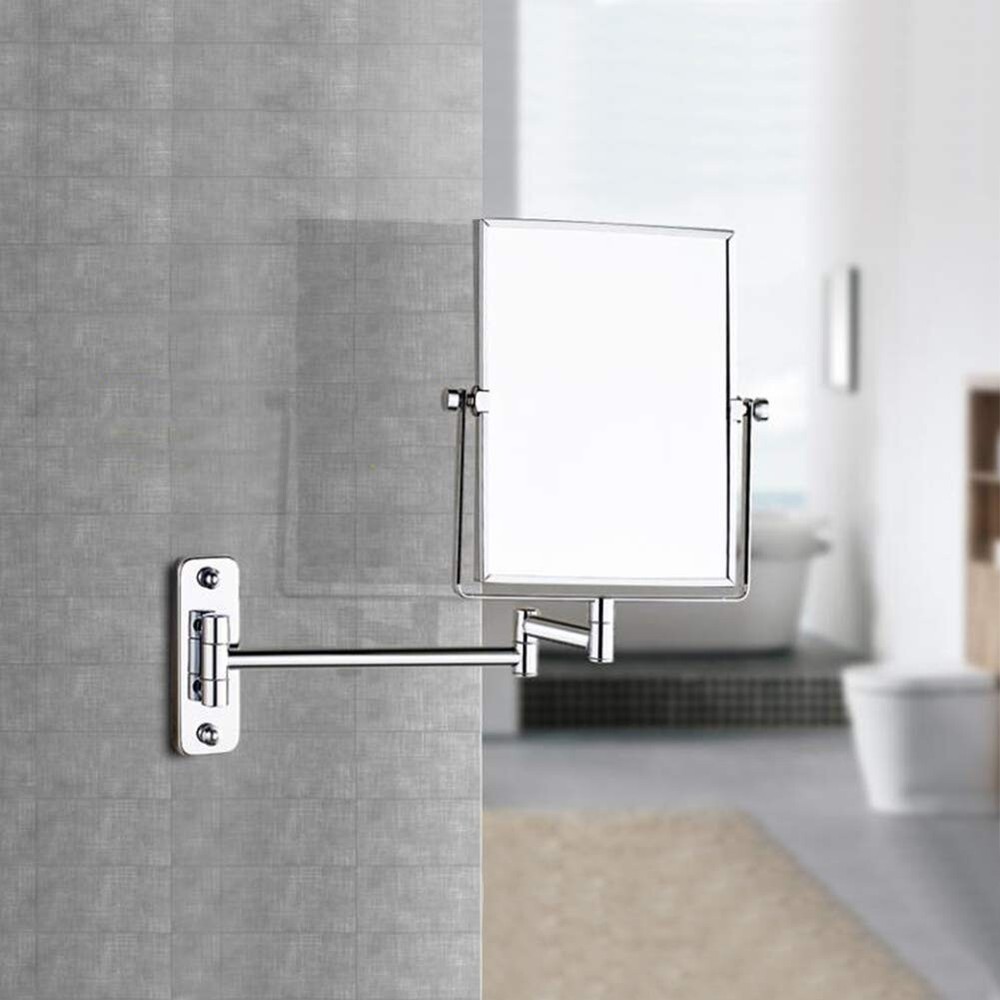 3X Magnifying Wall Mounted Vanity Makeup Mirror | Rectangular 8x6 Inch