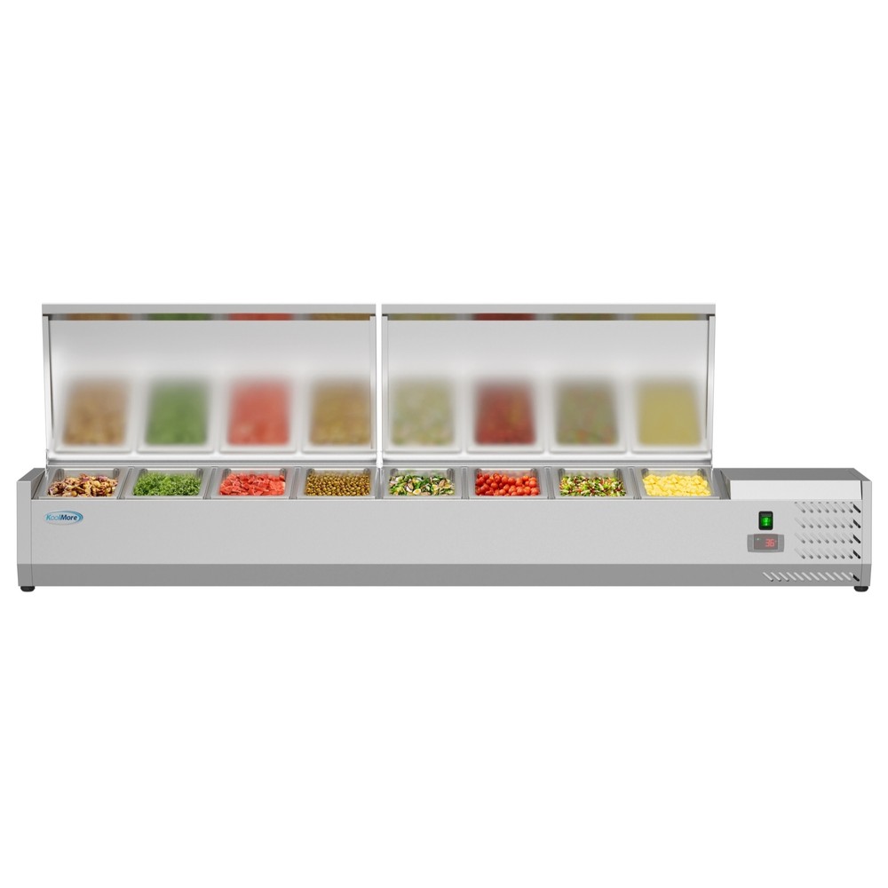 Koolmore SCDC-8P-SSL Refrigerated Countertop Pan Rail