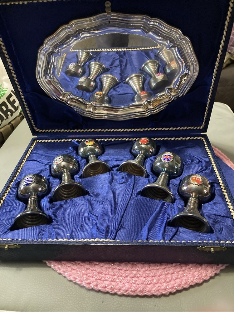Antique West Germany Silver Mini Goblet Set