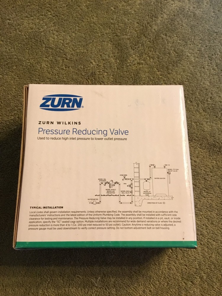 Zurn Wilkins 3/4” 34-NR3XLR / NR3XL Water Pressure Reducing Valve Single Union
