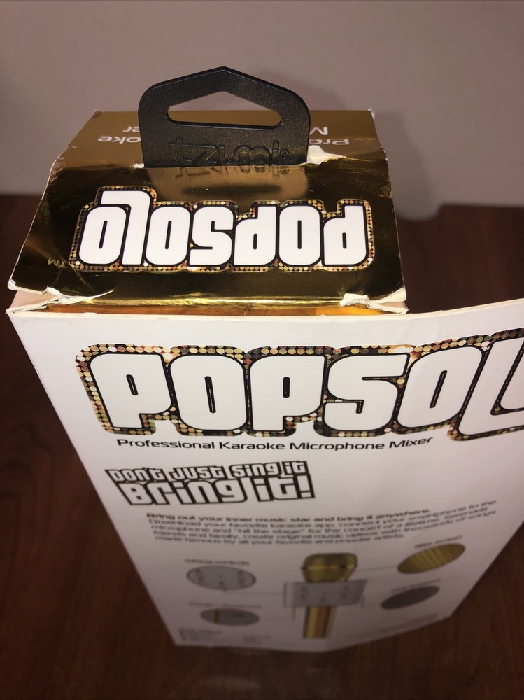 Pop Solo Bluetooth Karaoke Microphone Rose Gold/White