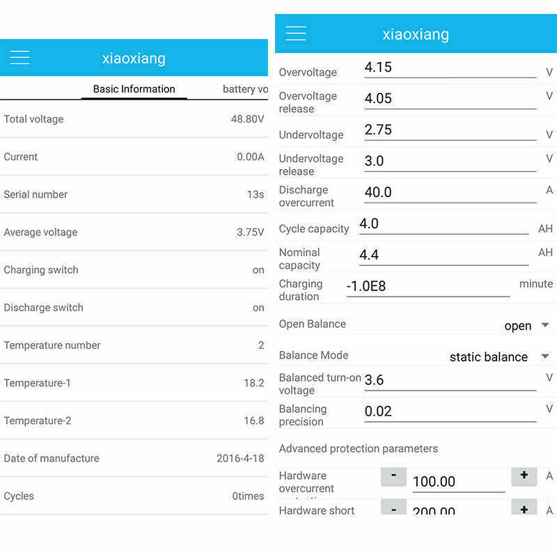 JBD Smart Lifepo4 Protection BMS Match Communication Bluetooth Module 1/2/4pcs