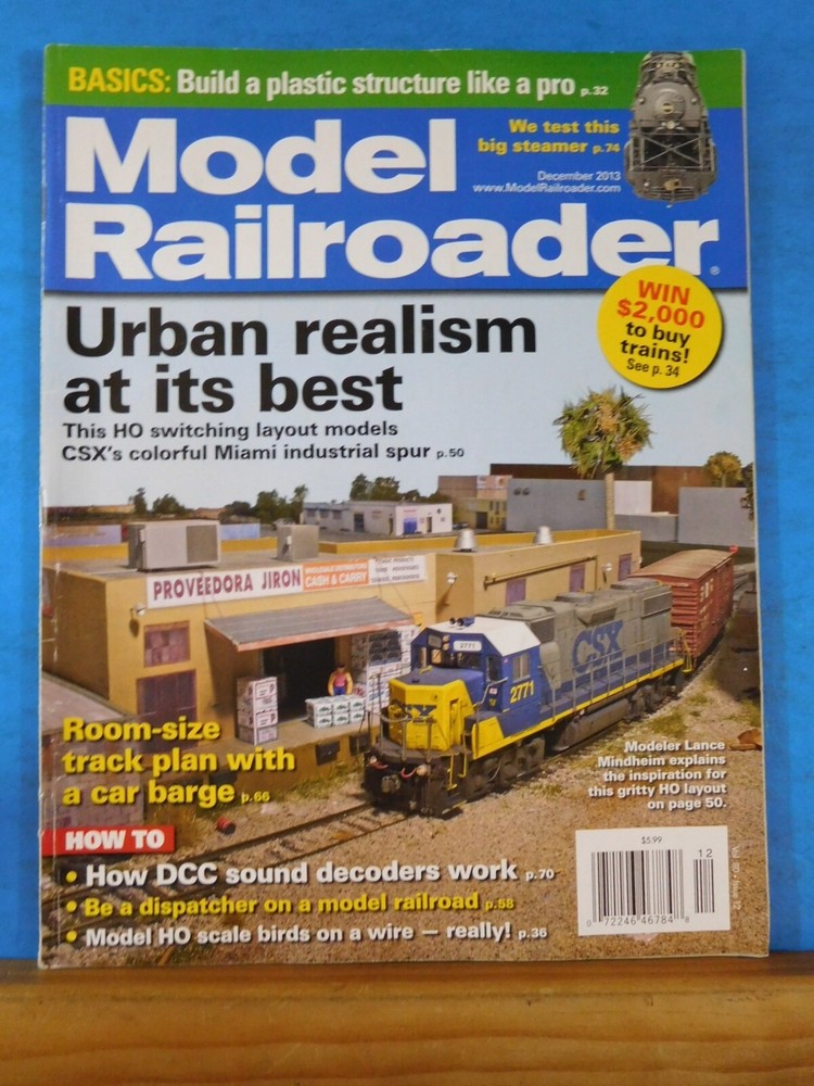 Model Railroader Magazine 2013 December Urban realism Plastic structure build