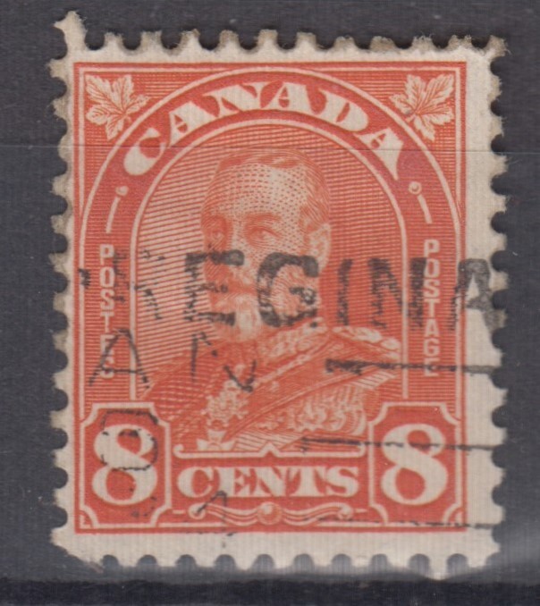 Canada Scott #172  8 cent red orange "KGV Leaf"  F