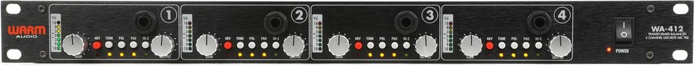 Warm Audio WA-412 4-channel Microphone Preamp (2-pack) Bundle