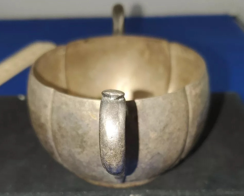 World Silver On Copper Sugar Bowl Vintage