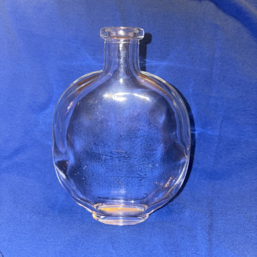 Antique Pumpkin Seed Whiskey Flask - Clear