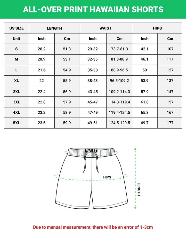 3D Tropical Pattern Print Hawaiian Shorts