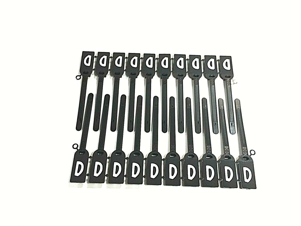 980N-D, Black Security Tags, (Pack of 20)