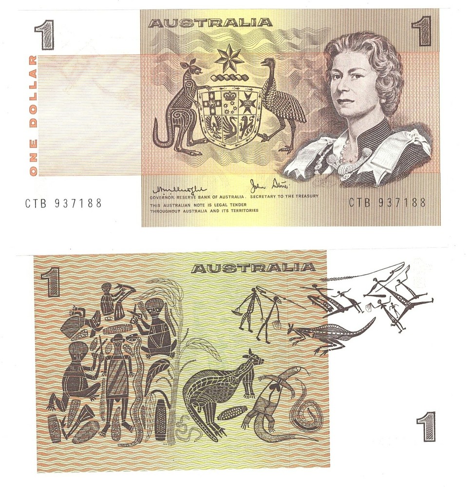 1979 $1 Australia P-42c Knight Stone Uncirculated