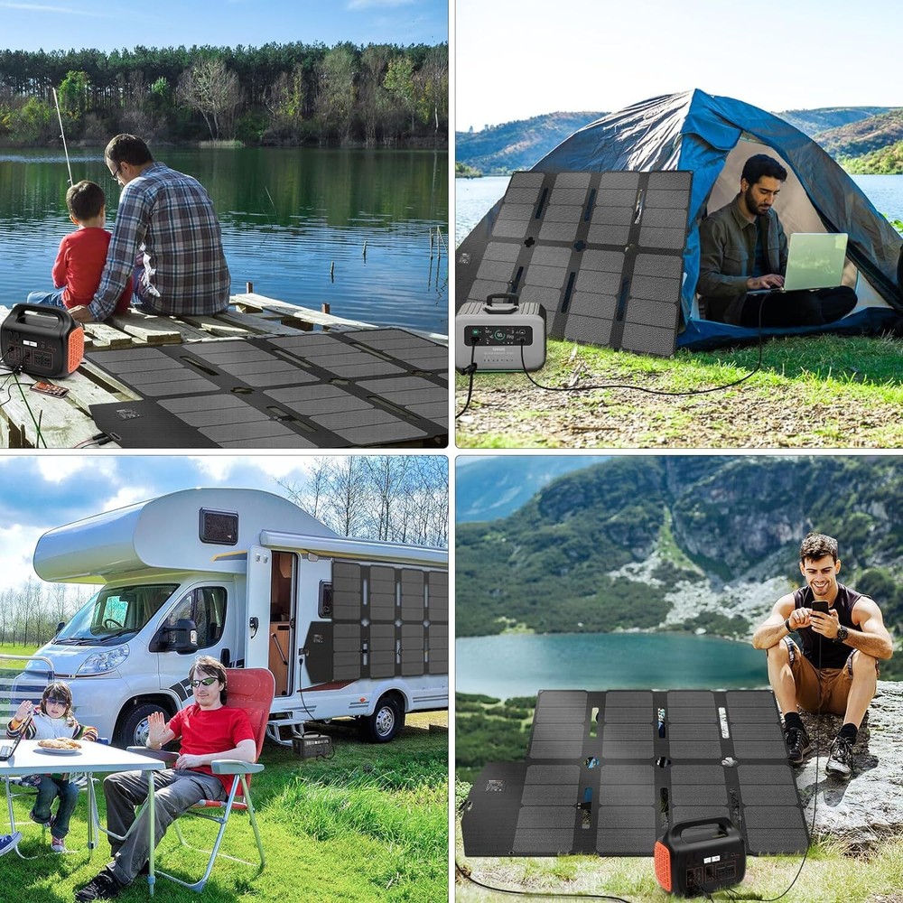 100W Portable Solar Panel MC-4 Foldable Charger Kits 18V