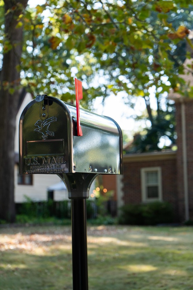Architectural Mailboxes Coolidge Galvanized Steel Mailbox Post, Compatibility...