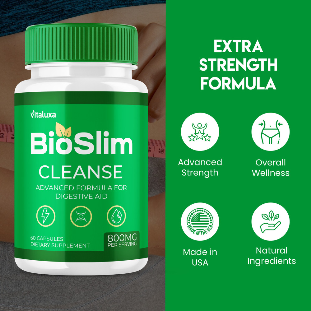 (3 Pack) BioSlim Cleanse Advanced Formula For Digestive Support (180 Capsules)