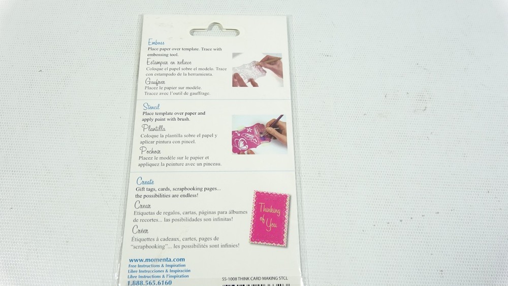 2011 Momenta Cardmaking Template Think Card Making Stencil SS-108