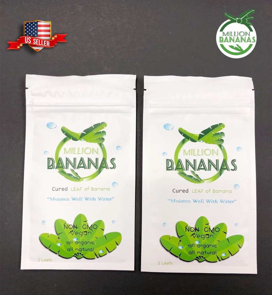 2 Packs Million Bananas Organic Leaf Wraps - 2 leafs/Pack