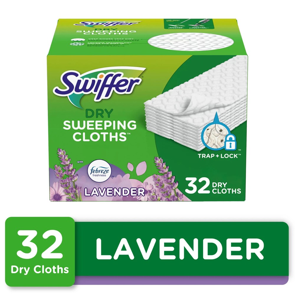 Swiffer Sweeper Dry Pad Refills, , Multi Surface, Lavender Scent, 32 Count