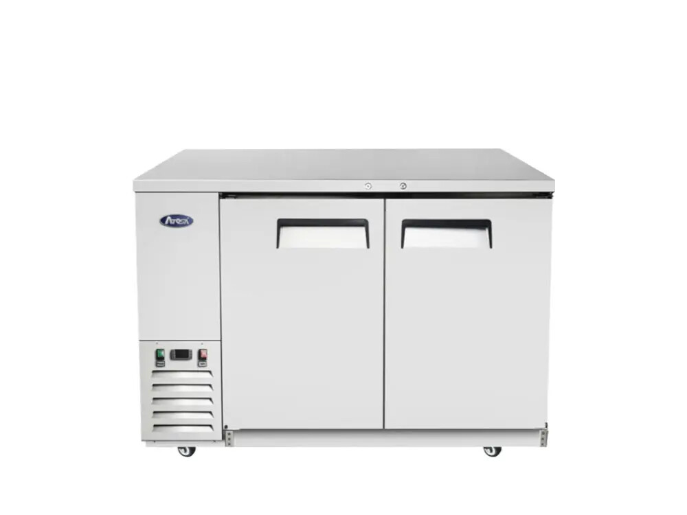 Atosa SBB48GRAUS1 48" Shallow Depth Double Solid Door Back Bar Cooler