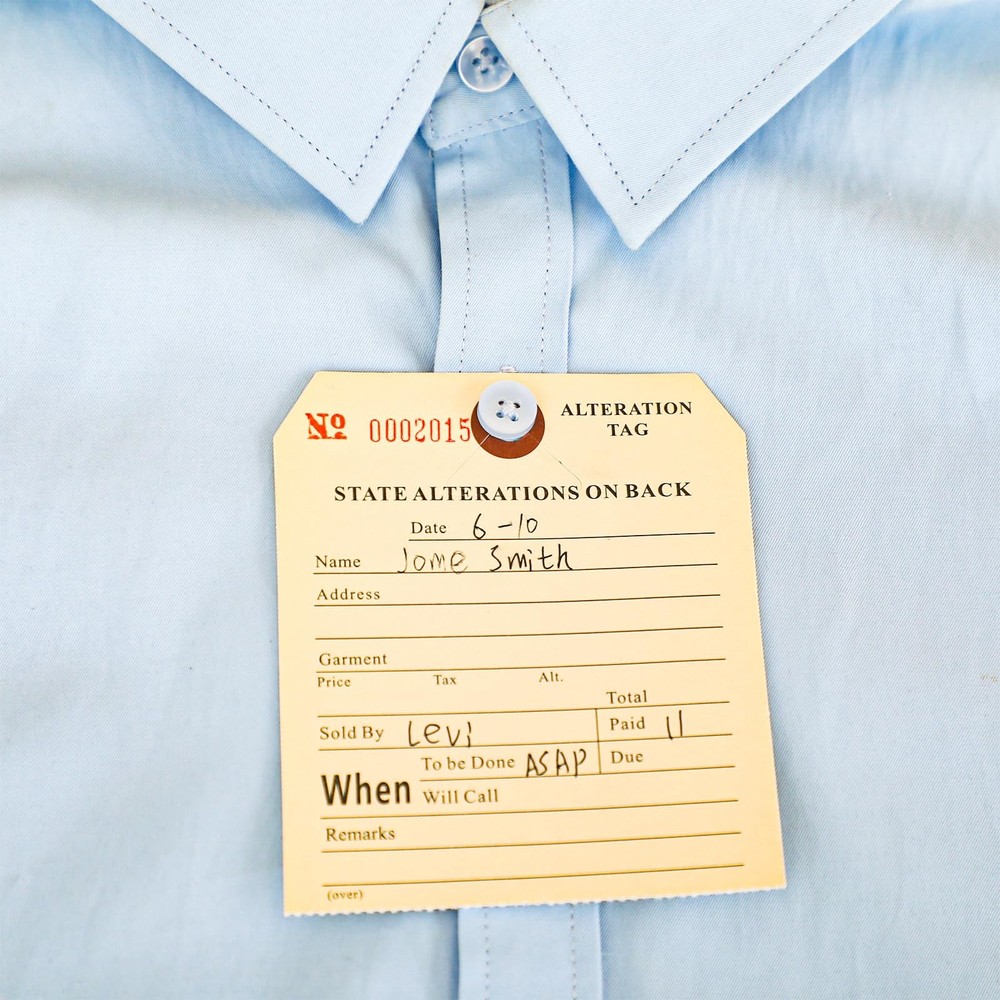 500 Pack Button Slotted Alteration Tag Numbered Repair Manila String Tag