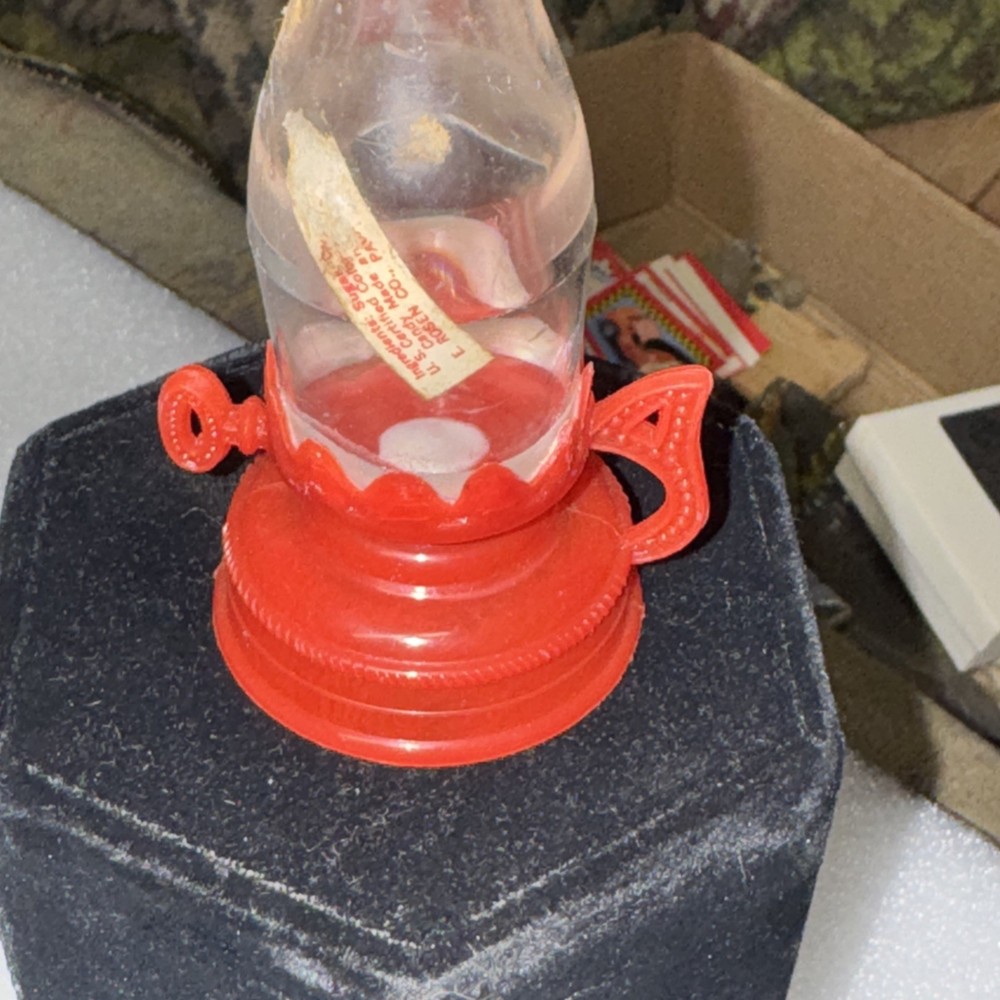 Vintage Plastic Oil Lamp Candy Container