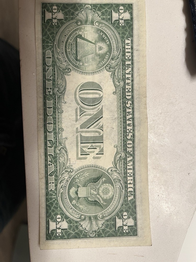 1935D $1 Silver Certificate Cutting Error And In God We Trust Error perfect