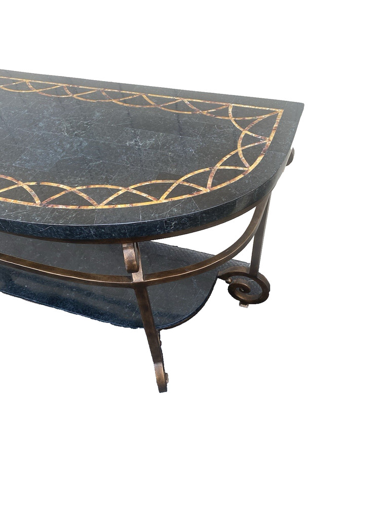 65584 Decorator Marble Top Console Table Stand Sideboard Server