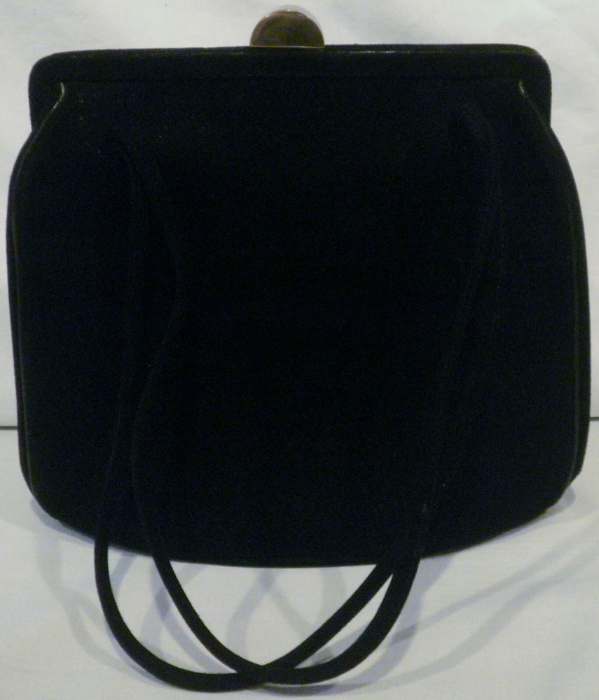 Vintage Dobbie Black Suede Purse