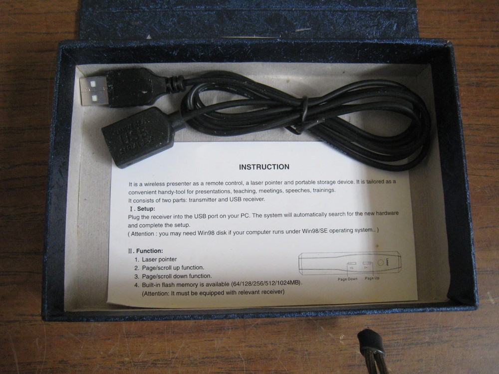 HITEVISION RF WIRELESS USB LASER POINTER REMOTE CONTROL PC PRESENTER USED