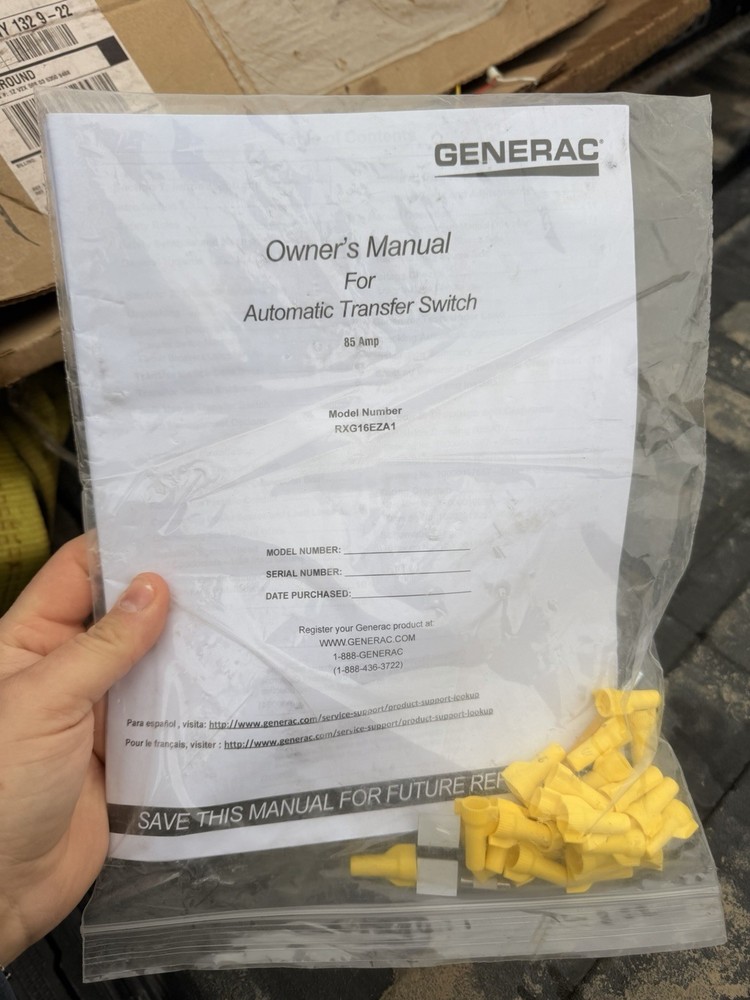 Generac Automatic Transfer Switch RXG16EZA1 85 Amp