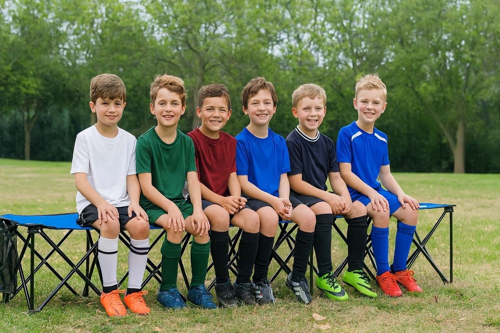 Insta-Bench Portable Sideline Bench for your players-Red