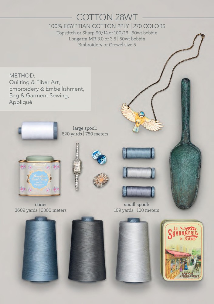 Medium Bark 1285 | 28wt Small Spool 100M / 109Y | Aurifil