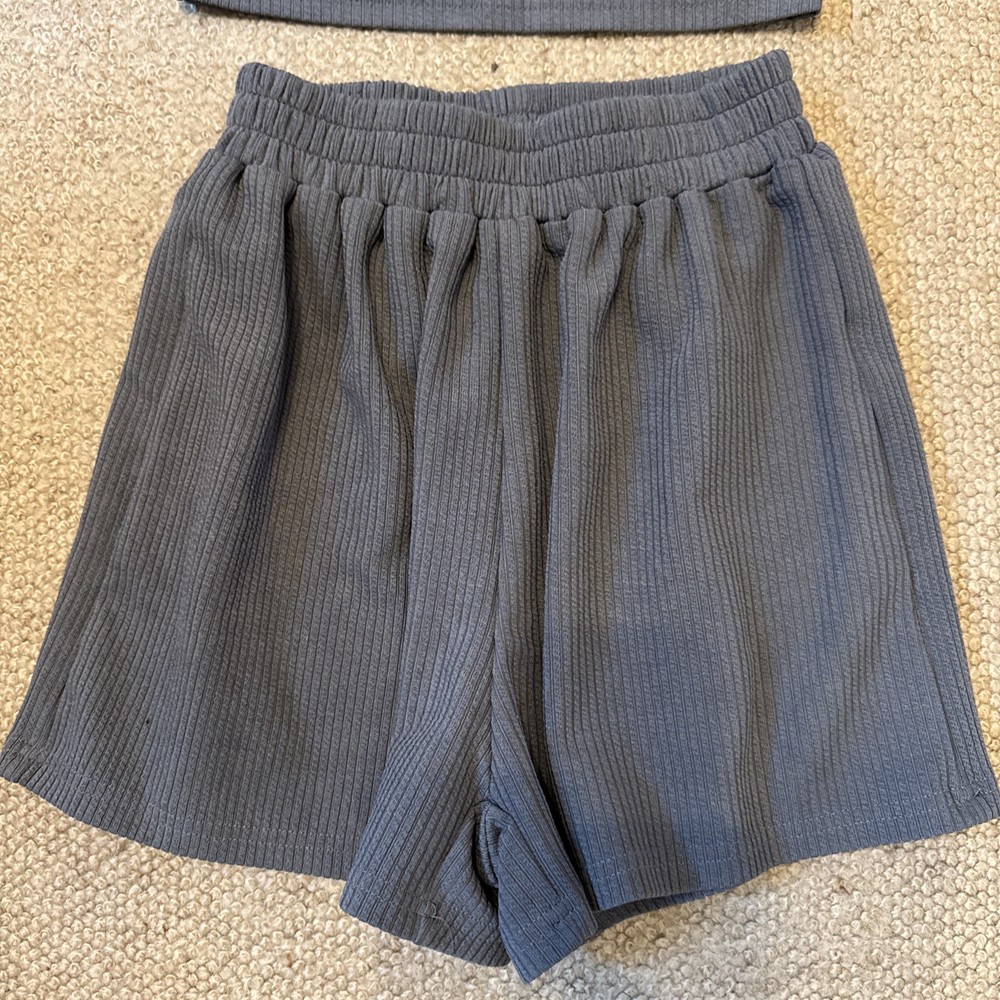 Skye Shorts & Top Set Grey - Size XS