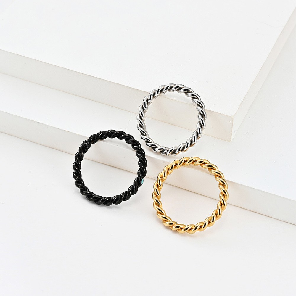 3Pcs Women Girl Stackable Ring Set Stacking Thumb Finger Knuckle Midi Band Gift