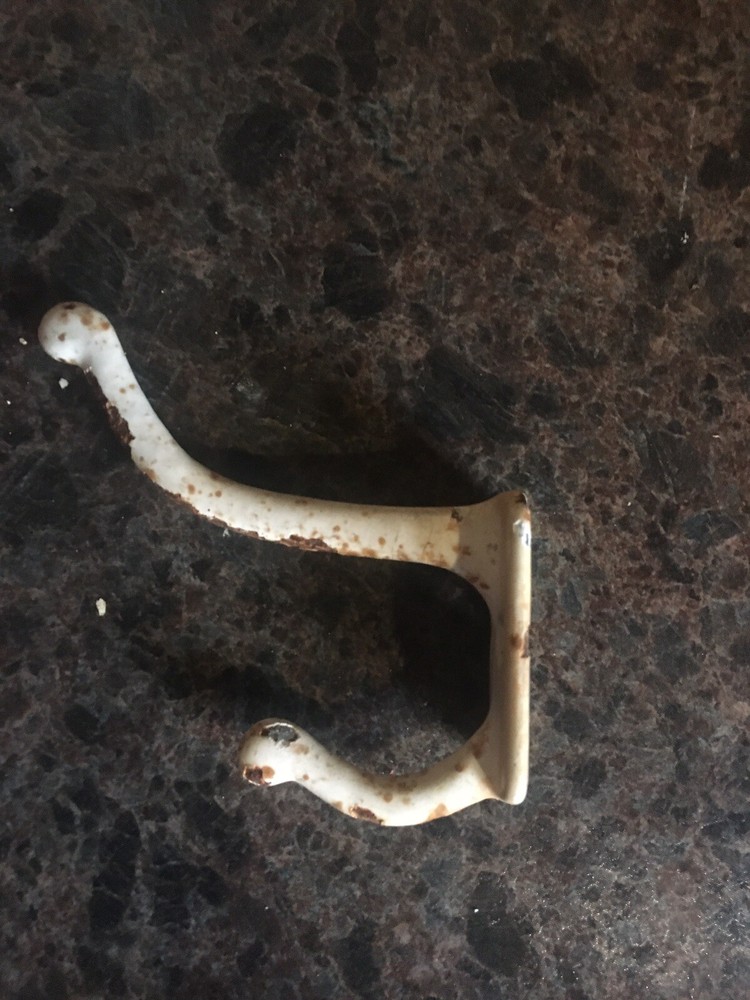 Antique Cast Iron Enamel Coated Hook Bathroom
