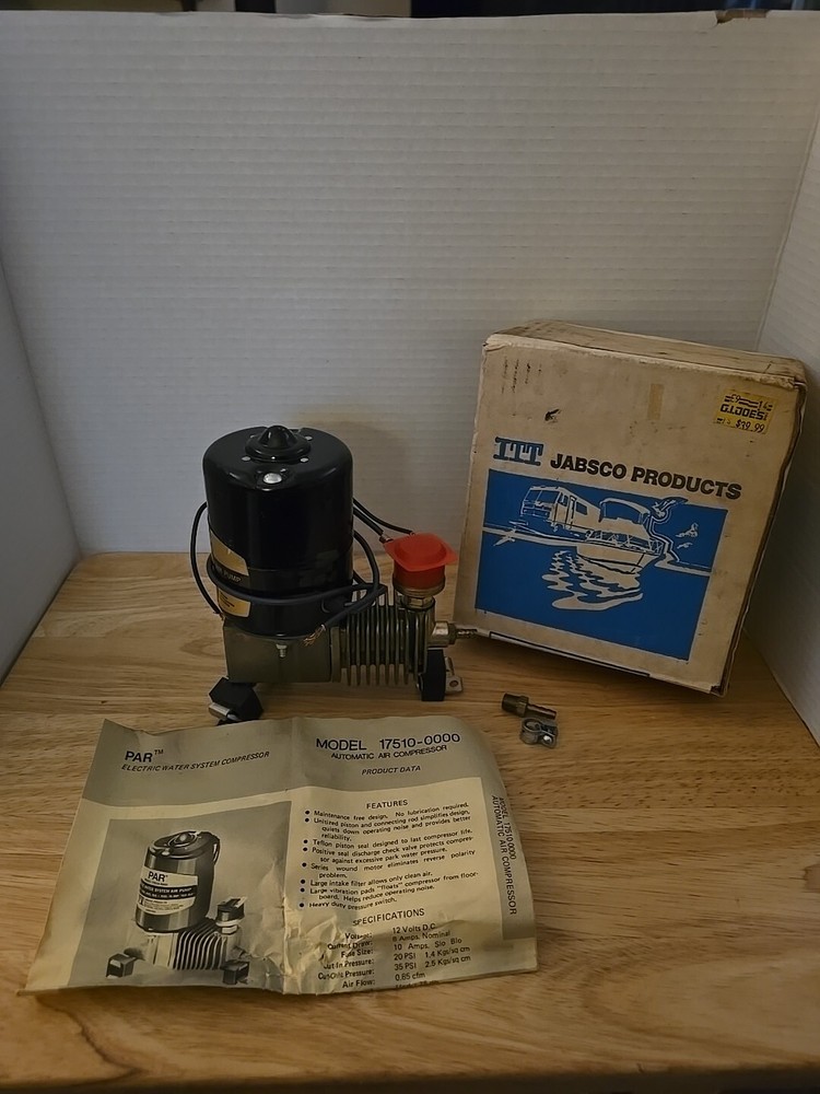 JABSCO PAR 17510-0000 Automatic Pressurizing Water System Air Pump NEW