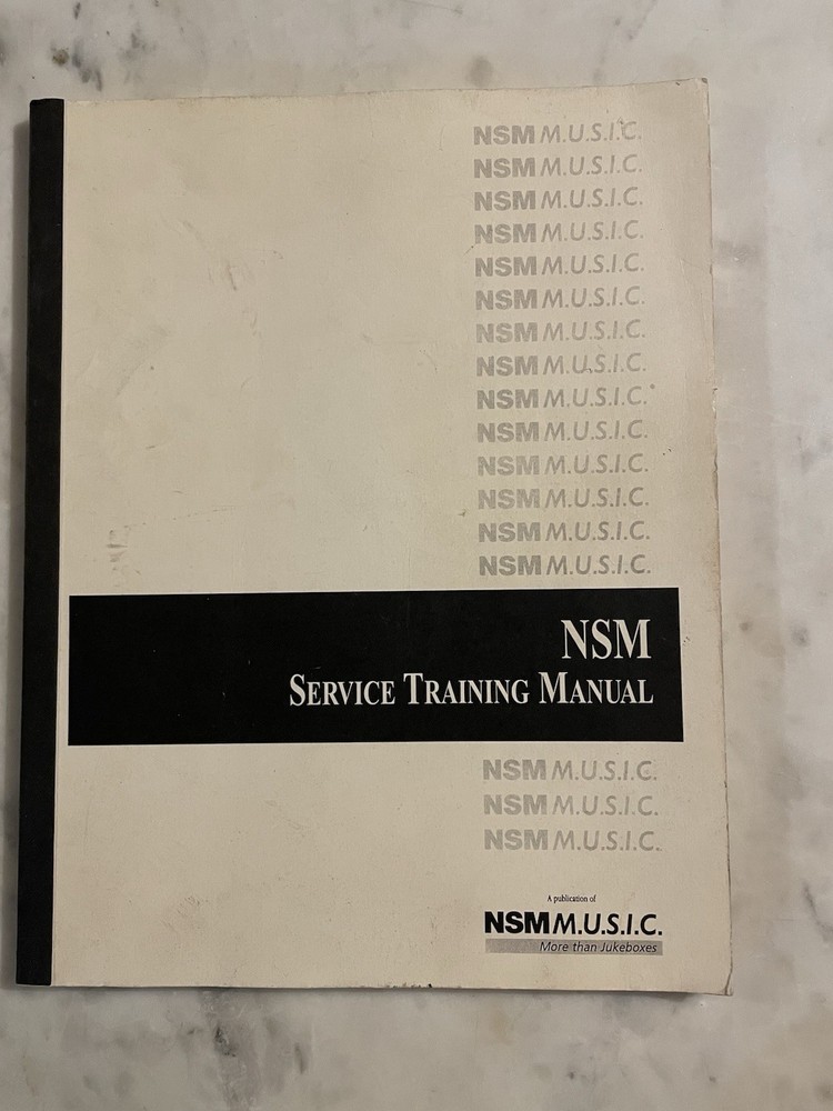 NSM Service Training Manual Phonograph User Manual Jukebox Arcade