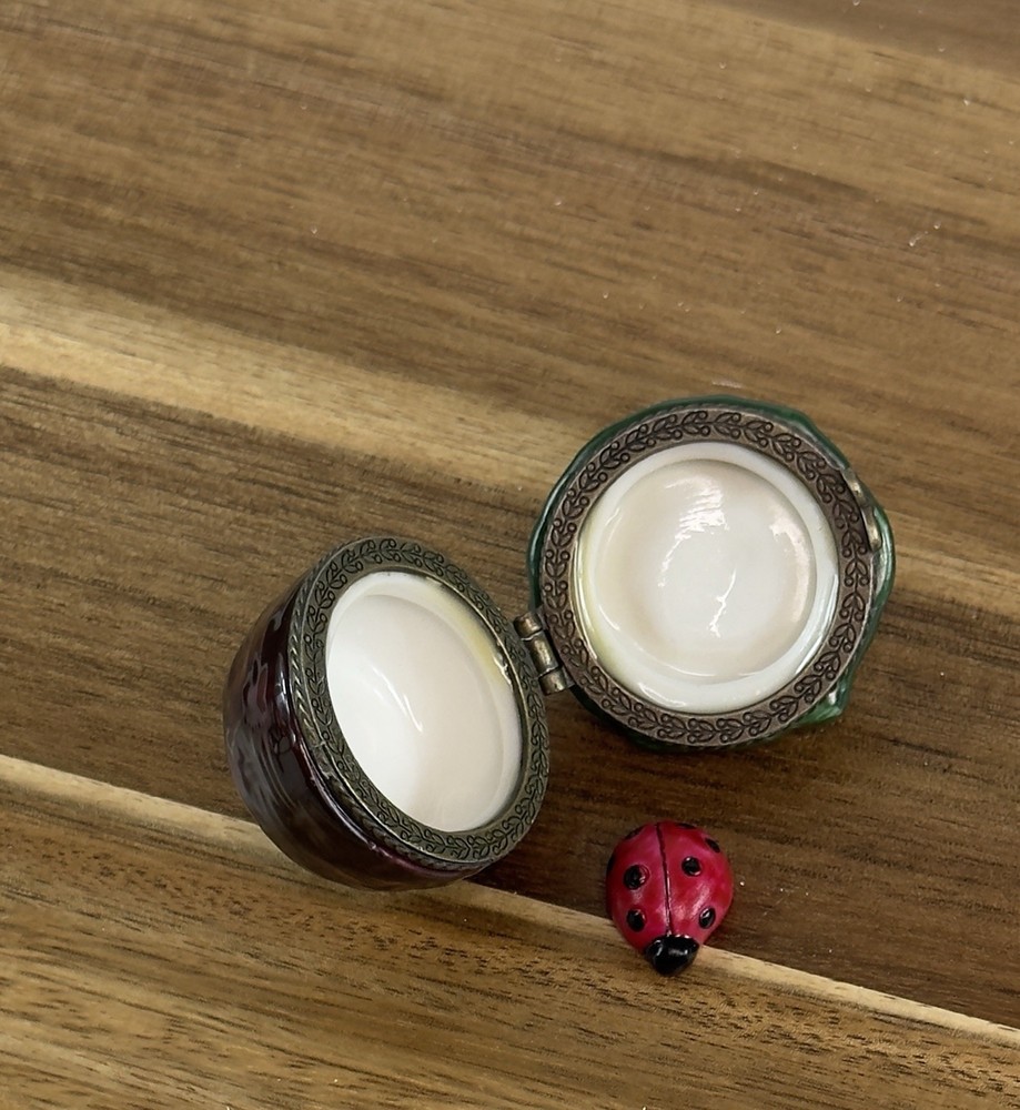 Porcelain Hinged Trinket Box Ladybug