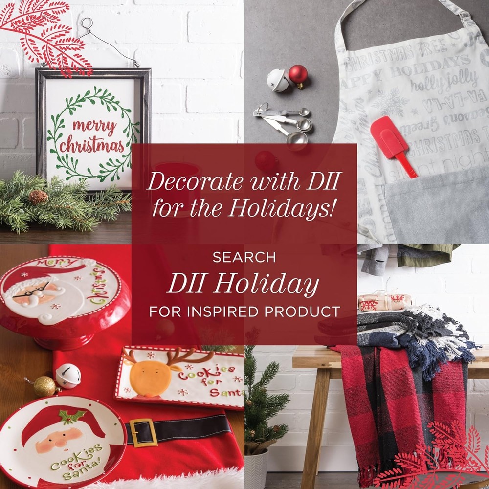 DII 100% Cotton Solid Chambray Kitchen Set, Potholders, Gray