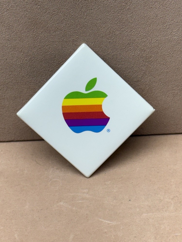Apple Macintosh Button | Vintage 2” x 2” Mac Pin
