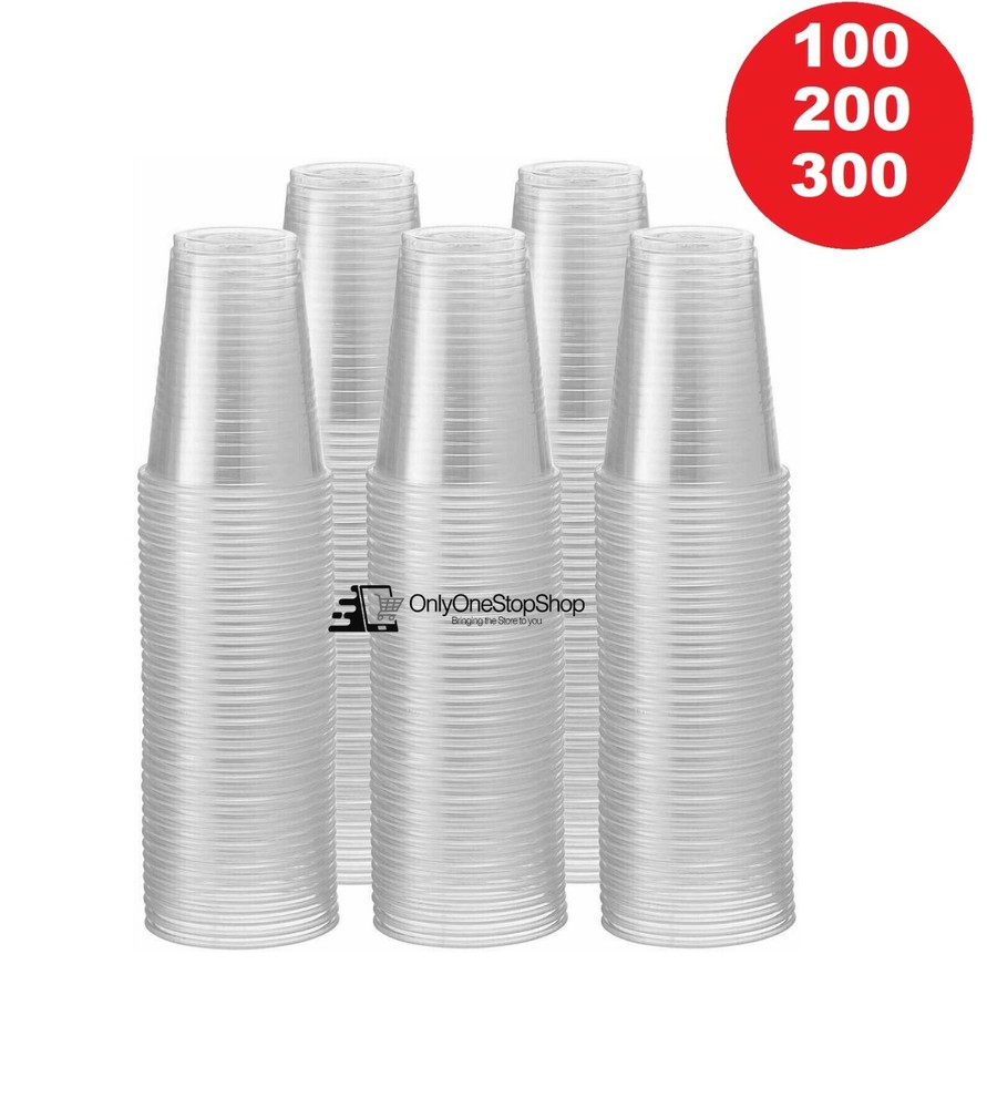7 oz. Clear Disposable Plastic Cups - Cold Party Drinking Translucent Cups BULK