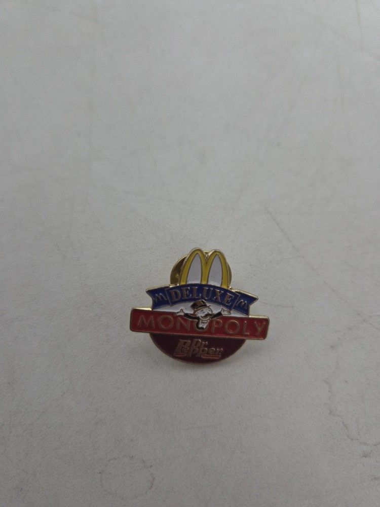 McDonalds Monopoly Deluxe Dr. Pepper Lapel Pin